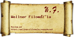 Wellner Filoméla névjegykártya